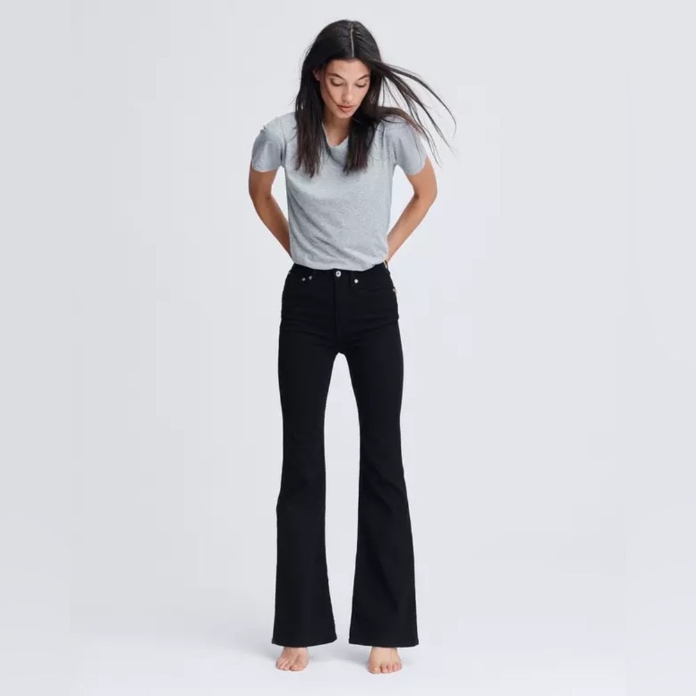 RAG AND BONE Black Flare Jeans